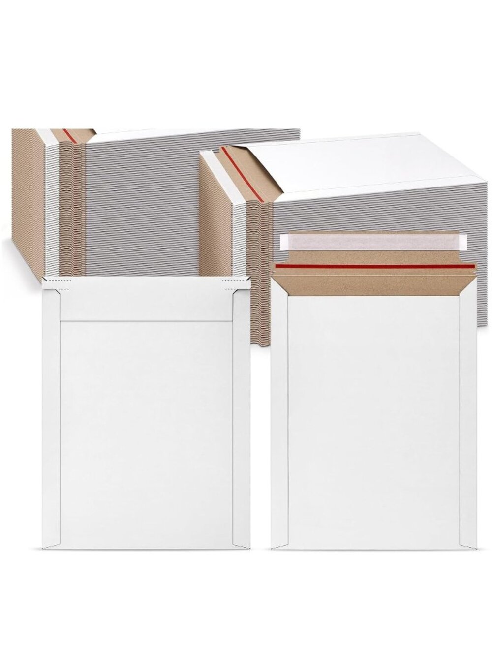 New: 9" x 12" Flat Mailers (Pack of 25), Self-Sealing